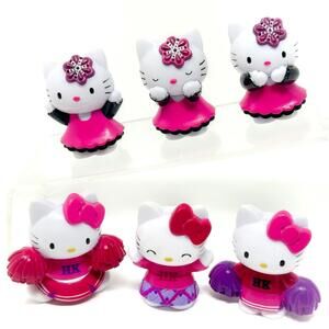 Hello Kitty Figurine Sets 2006 Sanrio Rah Cheerleader See Hear Say No Evil Lot